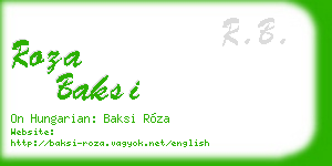 roza baksi business card