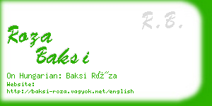 roza baksi business card